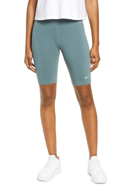 Shop Nike Sportswear Essential Bike Shorts In Hasta/ White