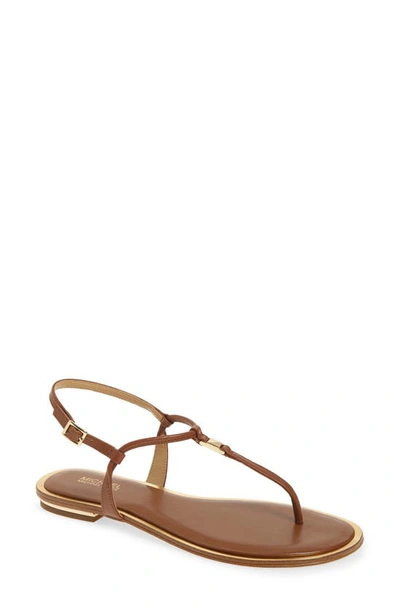 Shop Michael Michael Kors Fanning Sandal In Luggage Leather
