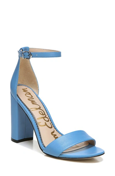 Shop Sam Edelman Yaro Ankle Strap Sandal In Blue Leather