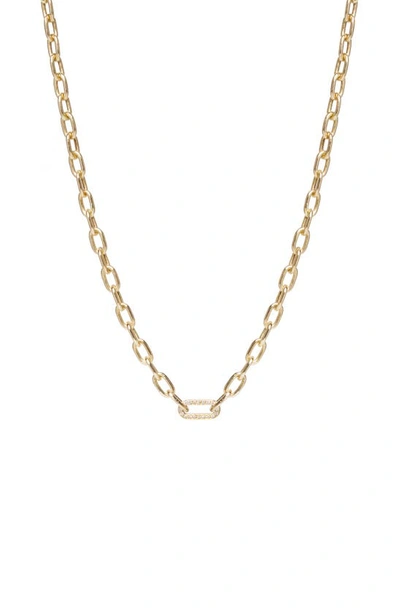 Shop Zoë Chicco Heavy Metal Chain Necklace In 14k Yellow Gold