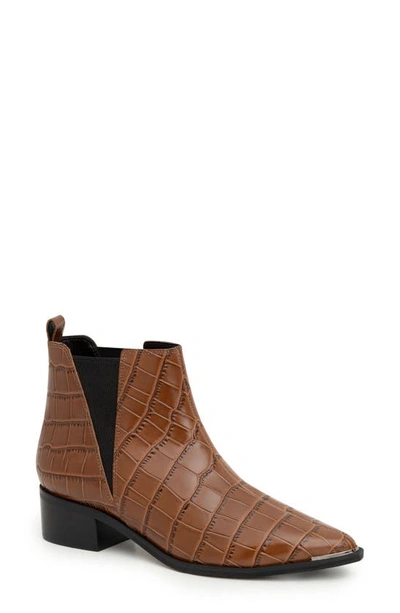 Shop Marc Fisher Ltd Yale Chelsea Boot In Hazelnut/ Black Leather