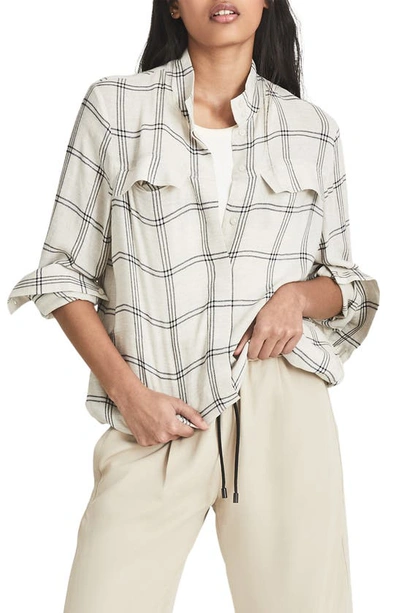 Shop Reiss Tyler Button-up Shirt In Grey/white