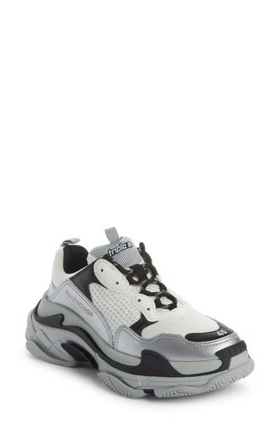Shop Balenciaga Triple S Low Top Sneaker In Grey/ Dark Grey/ Black