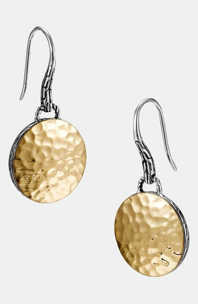 Shop John Hardy 'palu' Round Drop Earrings In Gold/ Silver