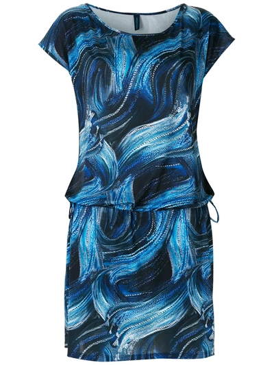 Shop Lygia & Nanny Shiva Print Dress In Blue