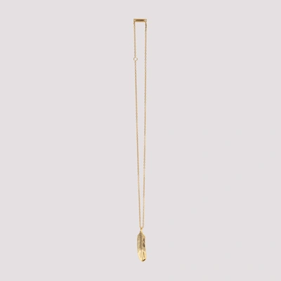 Shop Ambush Feather Necklace Jewellery In Metallic