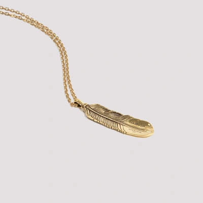 Shop Ambush Feather Necklace Jewellery In Metallic