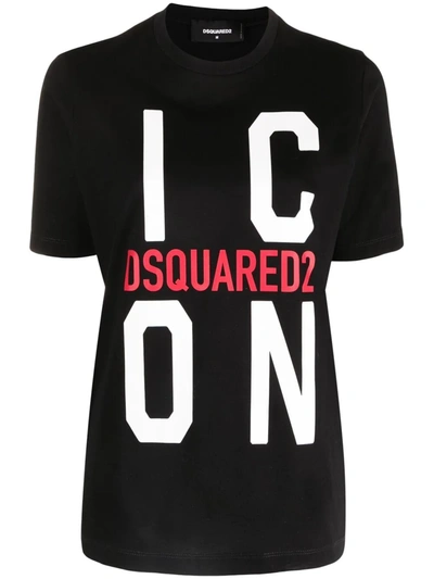 Shop Dsquared2 Icon Logo-print T-shirt In Red