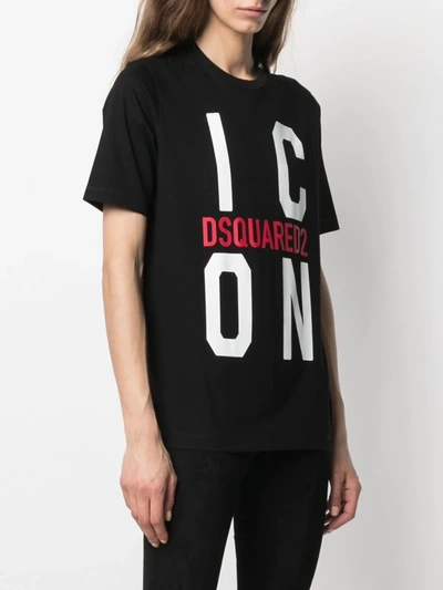 Shop Dsquared2 Icon Logo-print T-shirt In Red
