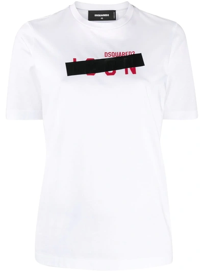 Shop Dsquared2 Icon Tape T-shirt In Black
