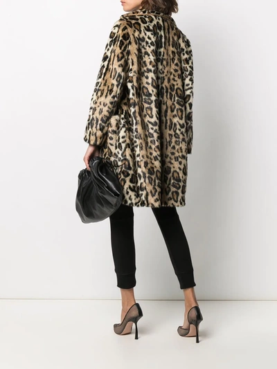 Shop Dsquared2 Leopard Print Single-breasted Coat In Mixed Colours