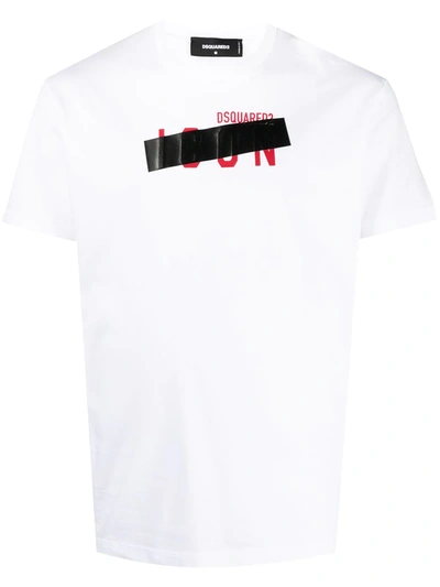Shop Dsquared2 Tape Detail Icon T-shirt In Black