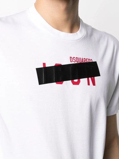 Shop Dsquared2 Tape Detail Icon T-shirt In Black