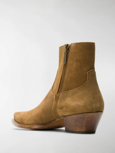 Shop Saint Laurent Boots Beige