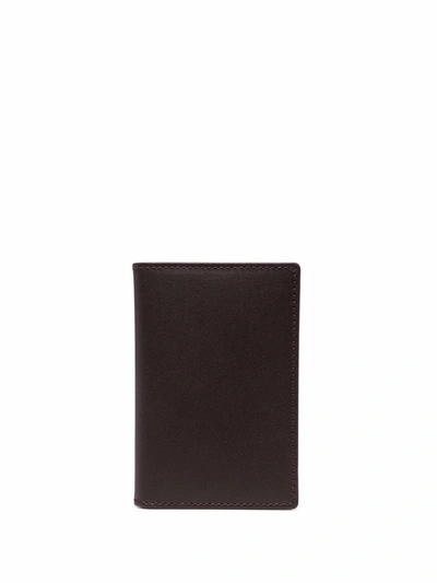 Shop Comme Des Garçons Smooth Bi-fold Wallet In Brown