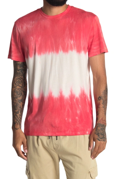 Shop Marine Layer Satisfaction Tie Dye T-shirt In Red Tie Dye