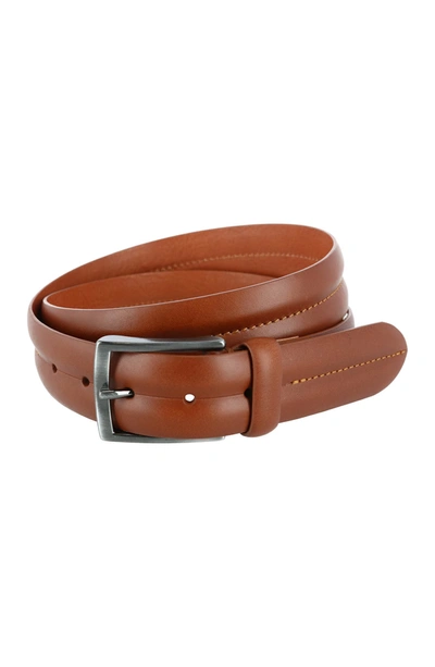 Shop Phenix 35mm Center Stitch Italian Leather Belt In Tan-251