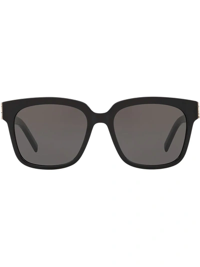 Shop Saint Laurent Square-frame Sunglasses In Grey