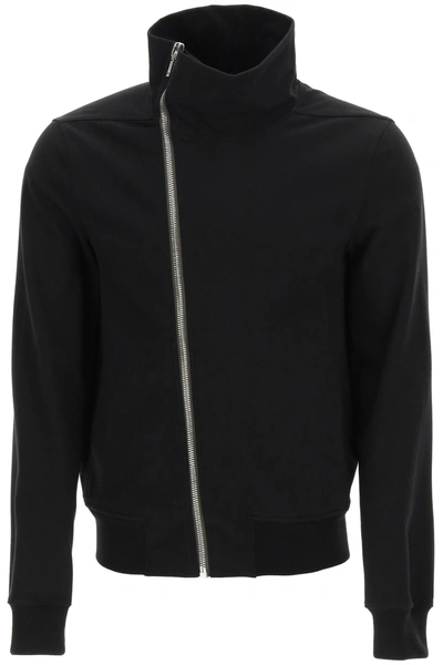 Shop Rick Owens Bauhaus Zip-up Sweatshirt In Black (black)