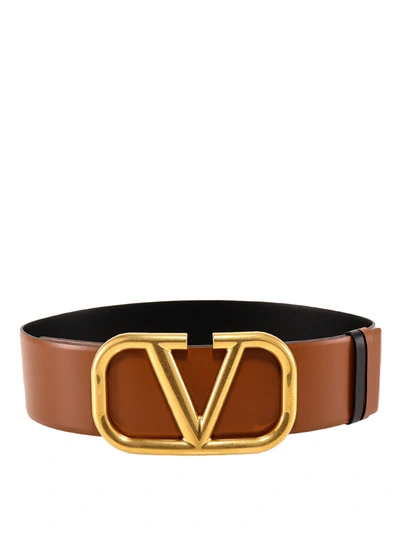 Shop Valentino Belt In Brown