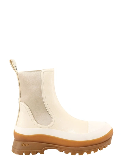 Shop Stella Mccartney Chelsea Trace Ankle Boots In White