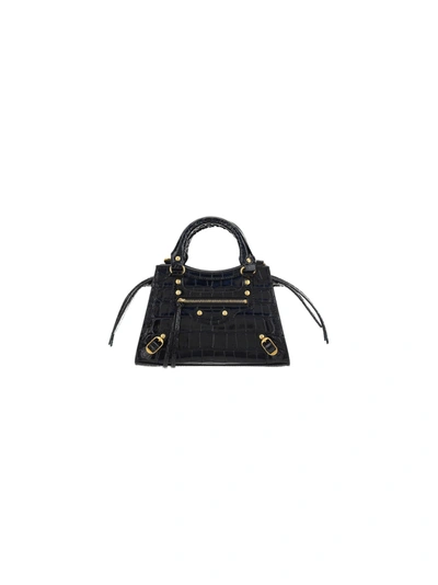 Shop Balenciaga Mini Neo Classic Handbag In Black