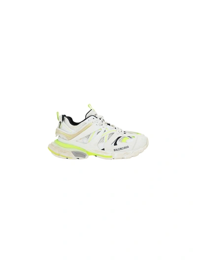 Shop Balenciaga Track Sneakers In White/fluo Yellow