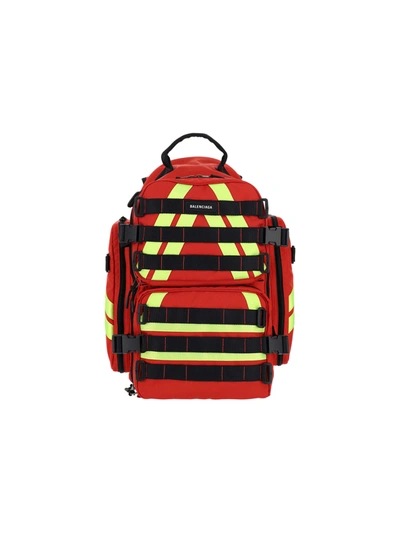 Shop Balenciaga Fire Backpack In Bright Red