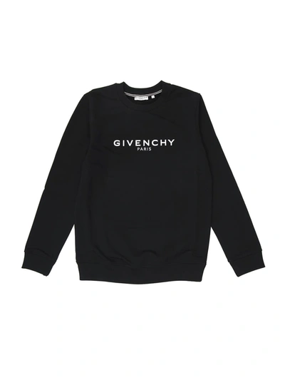 Shop Givenchy Kids Logo Print Sweatshirt In Black
