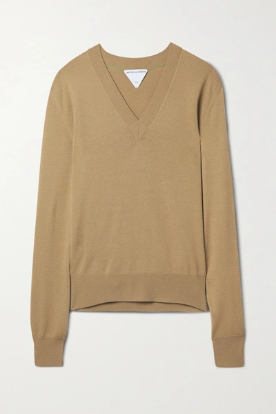 Shop Bottega Veneta Wool-blend Sweater In Brown