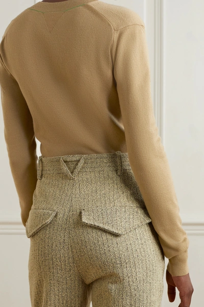 Shop Bottega Veneta Wool-blend Sweater In Brown