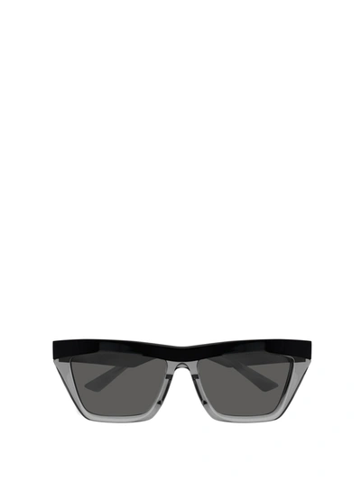 Shop Bottega Veneta Eyewear Rectangle Frame Sunglasses In Black