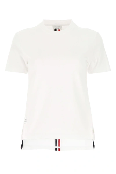 Shop Thom Browne White Piquet T-shirt Nd  Donna 40