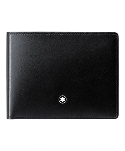 Shop Montblanc Meisterstuck 4cc Black Leather Wallet With Coin Case