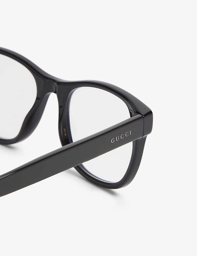 Shop Gucci Womens Black Gg0004o Square-frame Glasses