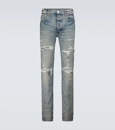 Shop Amiri Thrasher Plus Jeans In Blue