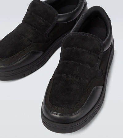 Shop Acne Studios Leather Low-top Sneakers In Black