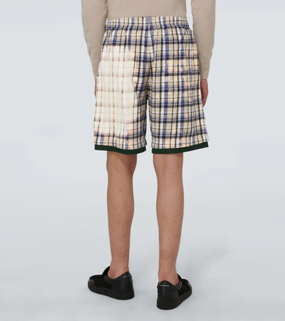 Shop Acne Studios Flannel Checked Shorts In Multicoloured