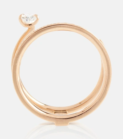 Shop Repossi Serti Sur Vide 18kt Rose Gold Ring With Diamonds