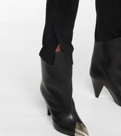 Isabel Marant Amaya Wool-twill Tapered Pants In Black