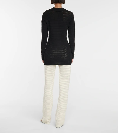 Nanushka Evelyn Cotton-blend Cardigan In Black