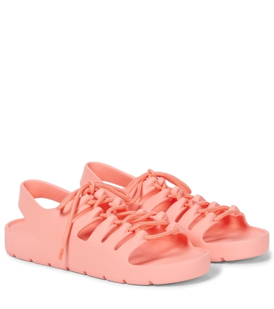 Shop Bottega Veneta Jelly Slingback Sandals In Pink