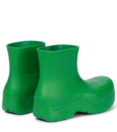 Shop Bottega Veneta Puddle Rubber Ankle Boots In Green