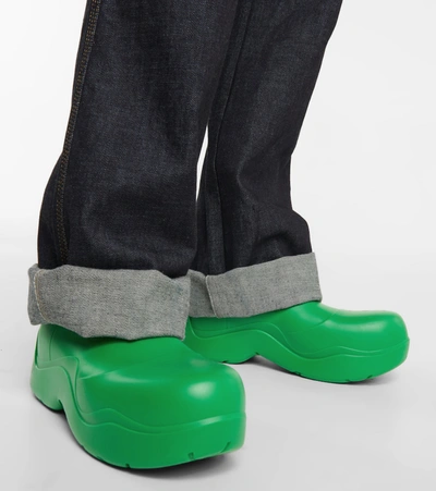 Shop Bottega Veneta Puddle Rubber Ankle Boots In Green
