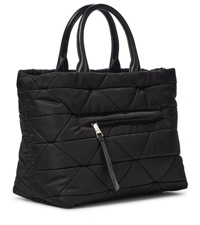 Prada Re-nylon Quilted Tote In Black