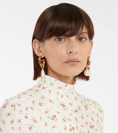 Shop Paco Rabanne Xl Link Embellished Earrings In Gold