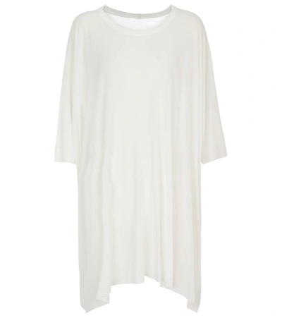 Shop Rick Owens Asymmetric T-shirt In White