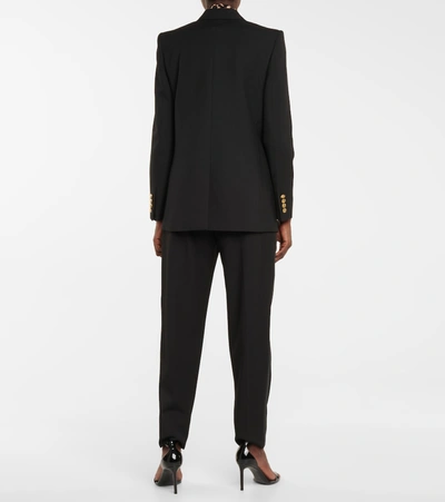 Shop Saint Laurent Virgin Wool Blazer In Black