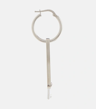 Prada Symbole Pendant Right Earring In Black