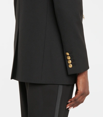 Shop Saint Laurent Virgin Wool Blazer In Black